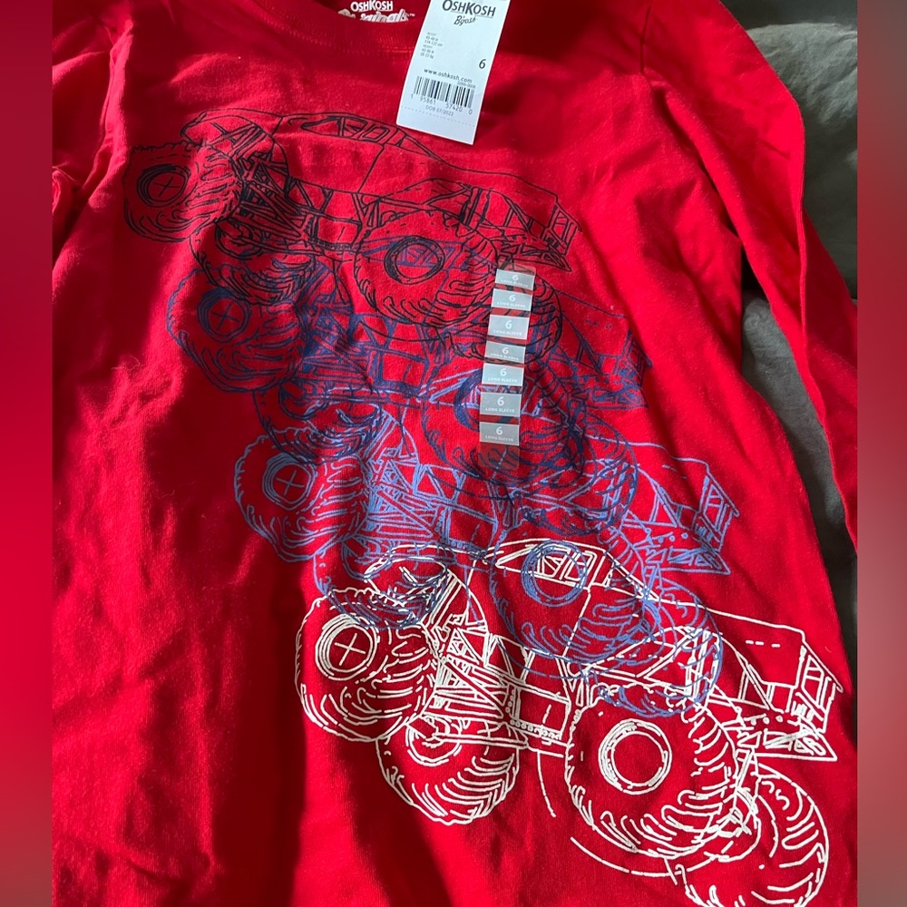 Boy’s long sleeve truck shirt - Picture 2 of 4